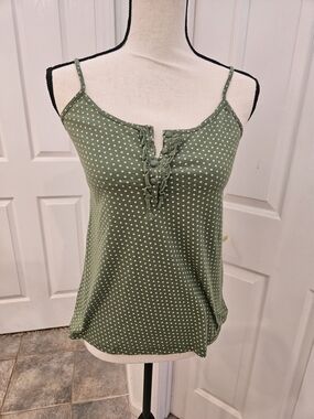 American Eagle Outfitters Green Polka Dot Camisole